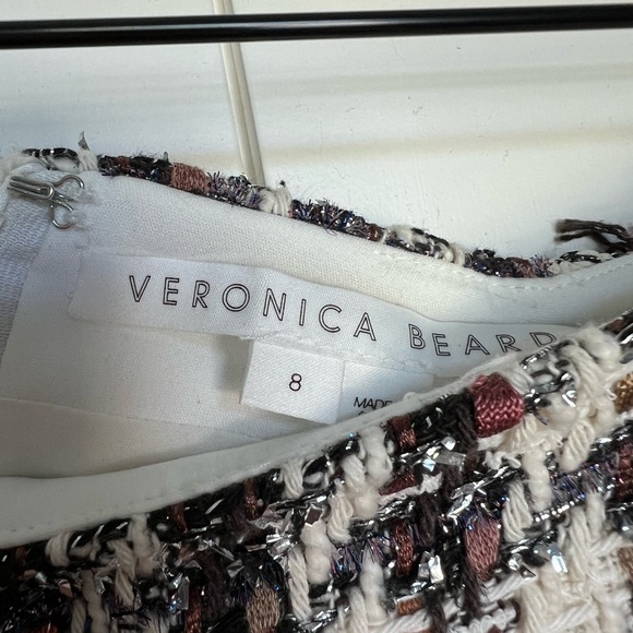 Veronica Beard Brown and White Mini Pencil Skirt - Picture 5 of 6